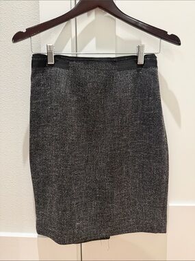 The Limited Charcoal Textured Midi Pencil Skirt